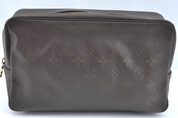 Auth Louis Vuitton Monogram Trousse Toilette 28 Clutch Hand Bag M47522 LV K5383