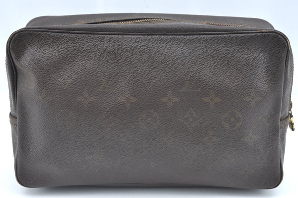 Auth Louis Vuitton Monogram Trousse Toilette 28 Clutch Hand Bag M47522 LV K5383