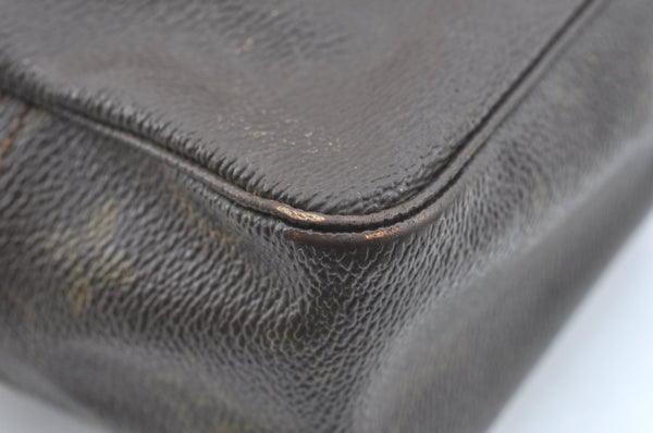 Auth Louis Vuitton Monogram Trousse Toilette 28 Clutch Hand Bag M47522 LV K5383