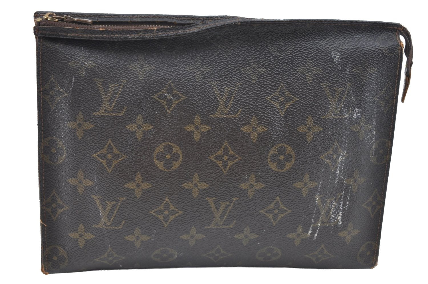 Auth Louis Vuitton Monogram Poche Toilette 26 Cosmetics Pouch Old Model LV K5388