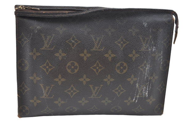 Auth Louis Vuitton Monogram Poche Toilette 26 Cosmetics Pouch Old Model LV K5388