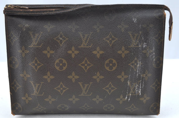 Auth Louis Vuitton Monogram Poche Toilette 26 Cosmetics Pouch Old Model LV K5388