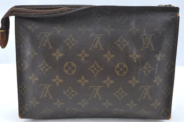 Auth Louis Vuitton Monogram Poche Toilette 26 Cosmetics Pouch Old Model LV K5388
