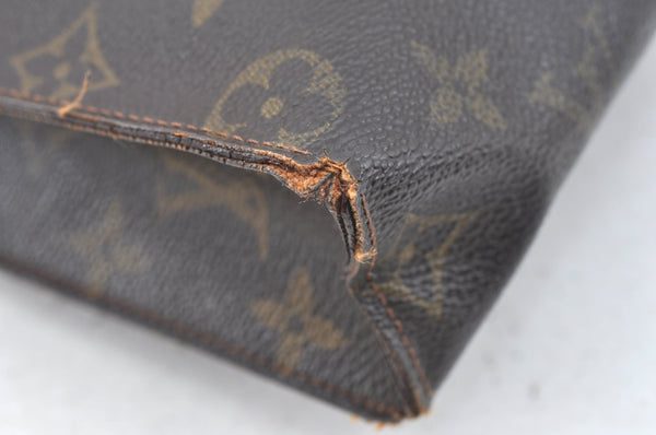 Auth Louis Vuitton Monogram Poche Toilette 26 Cosmetics Pouch Old Model LV K5388