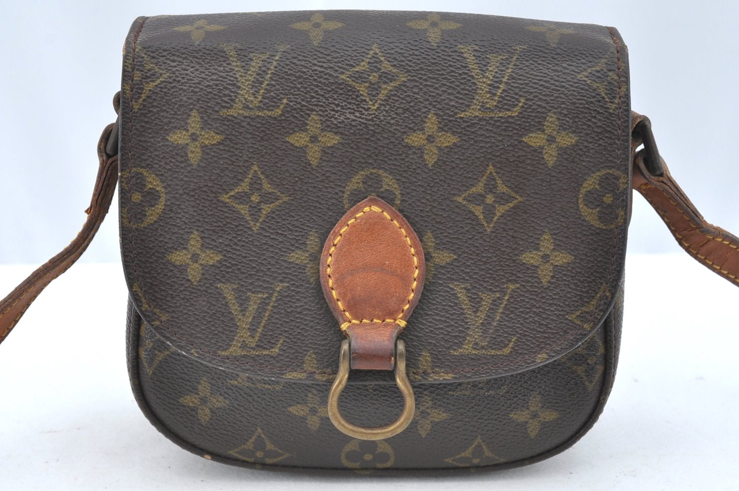 Auth Louis Vuitton Monogram Saint Cloud MM M51243 Shoulder Cross Bag Junk K5393