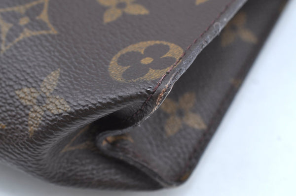 Auth Louis Vuitton Monogram Poche Toilette 26 Cosmetics Pouch Old Model LV K5413