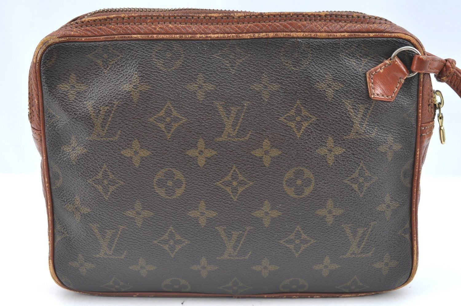 Authentic Louis Vuitton Monogram Pochette Sport Clutch Hand Bag Old Model K5415