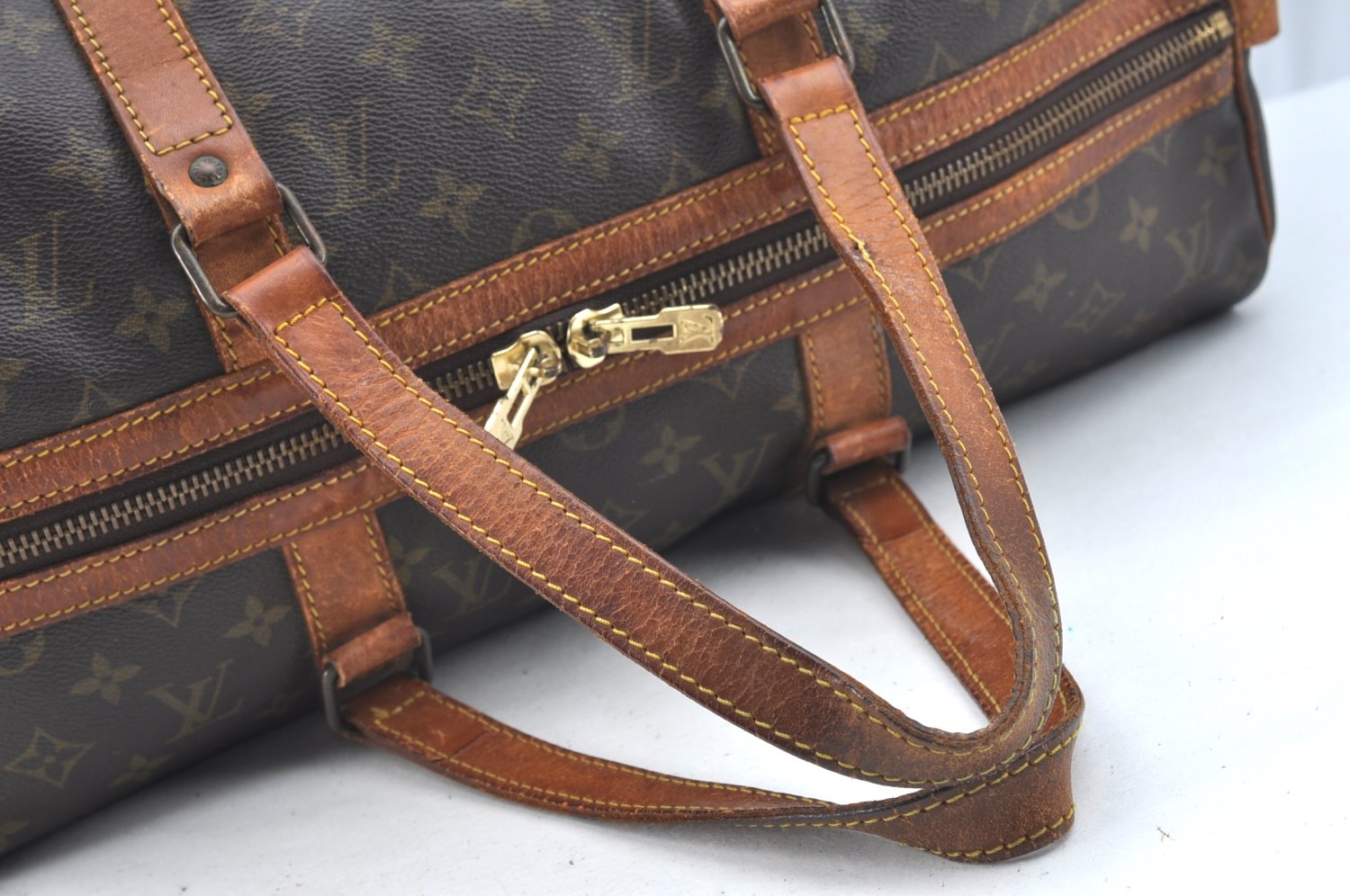 Authentic Louis Vuitton Monogram Sac Souple 45 Hand Boston Bag M41624 LV K5417