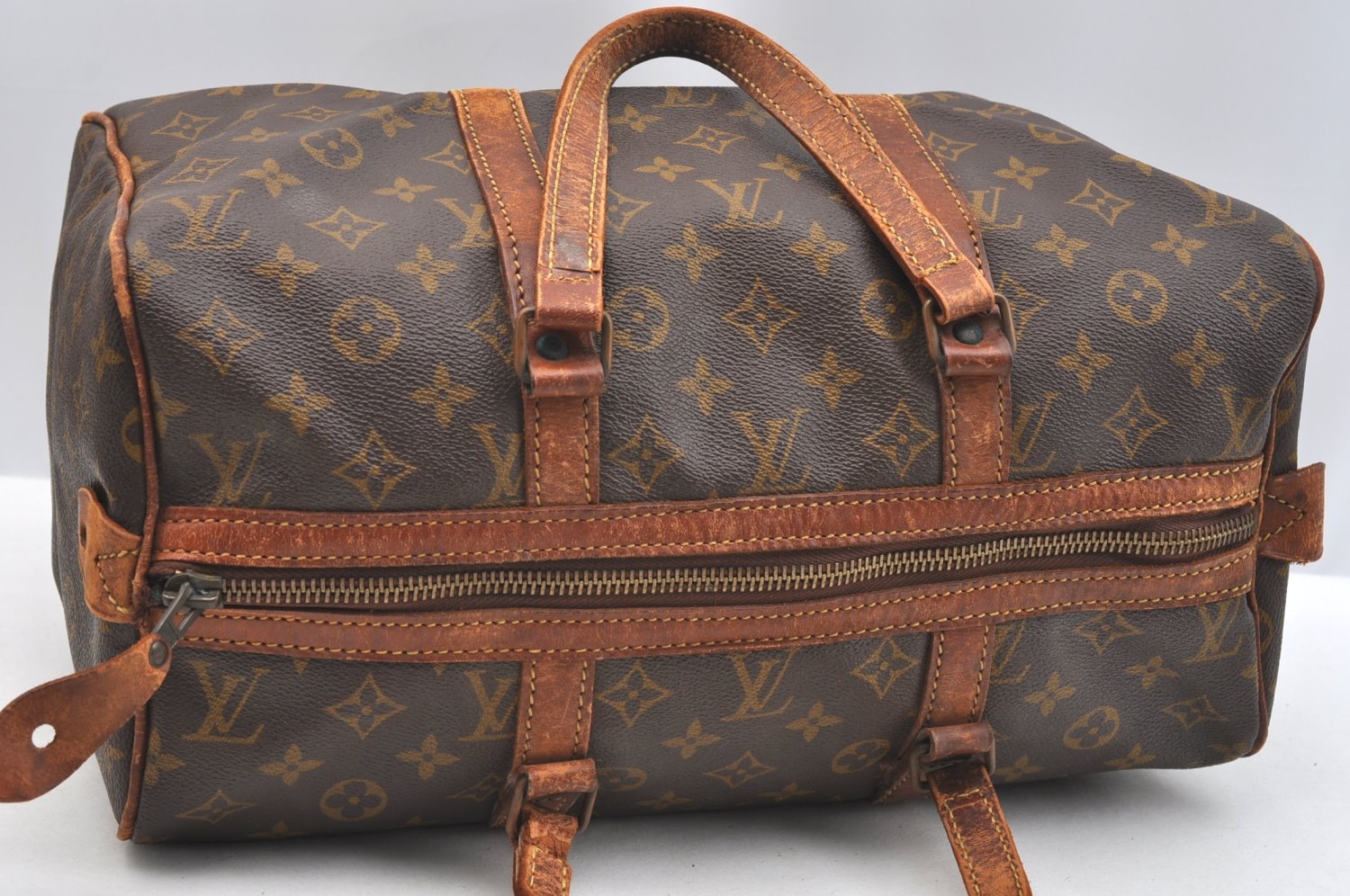 Authentic Louis Vuitton Monogram Sac Souple 35 Hand Boston Bag Old Model K5420