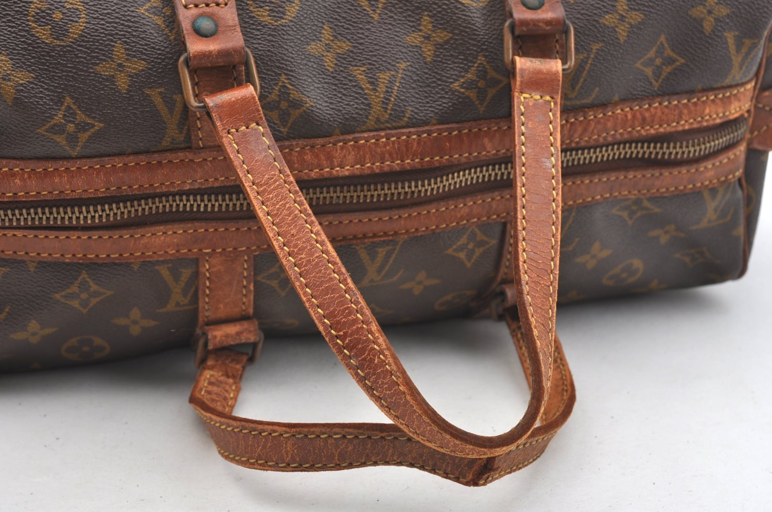 Authentic Louis Vuitton Monogram Sac Souple 35 Hand Boston Bag Old Model K5420