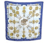 Authentic HERMES Carre 90 Scarf "Cuivreries" Silk Navy Blue K5427