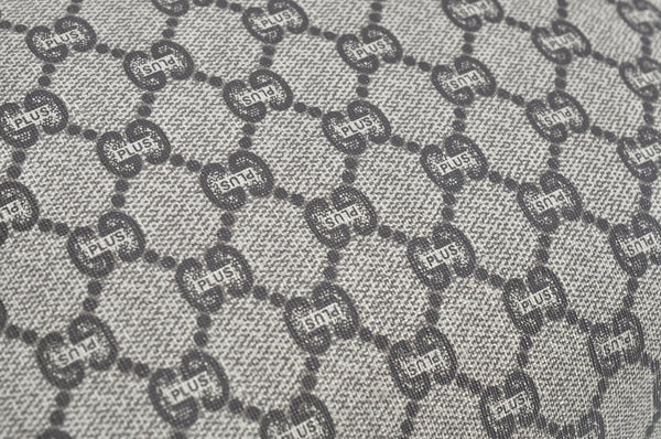 Authentic GUCCI GG Plus Clutch Hand Bag Purse GG PVC Leather Brown K5428