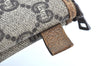 Authentic GUCCI GG Plus Clutch Hand Bag Purse GG PVC Leather Brown K5428