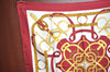 Authentic HERMES Carre 90 Scarf "Eperon d'or" Silk Bordeaux Red K5452