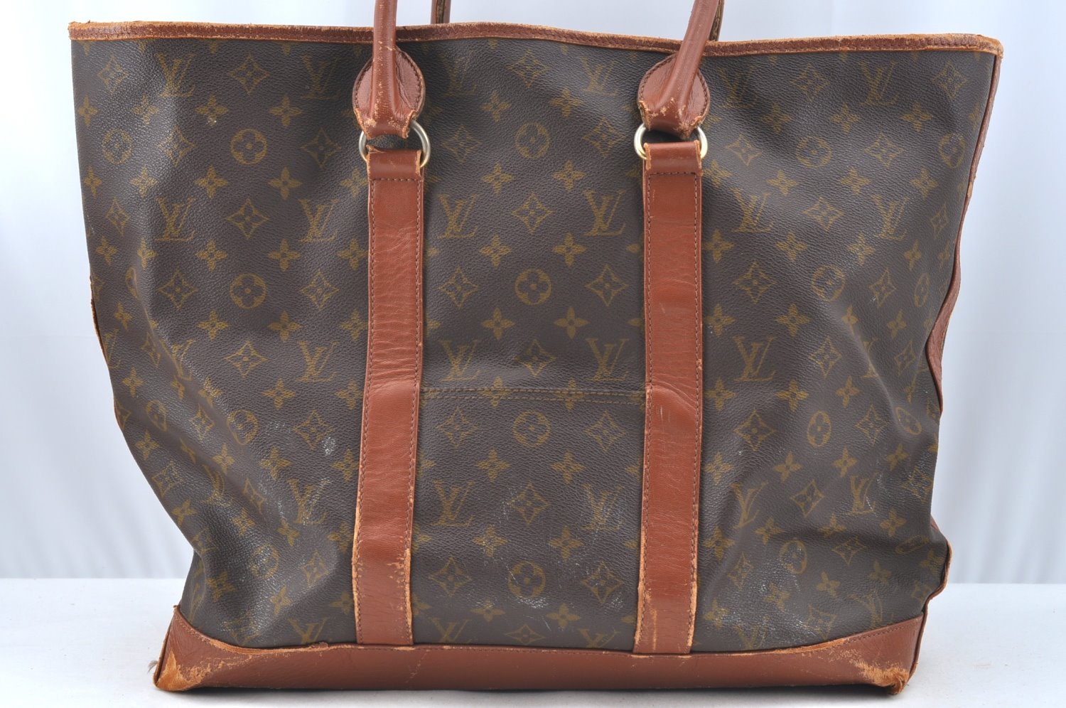 Auth Louis Vuitton Monogram Sac Weekend GM Vintage Tote Hand Bag Old Model K5465