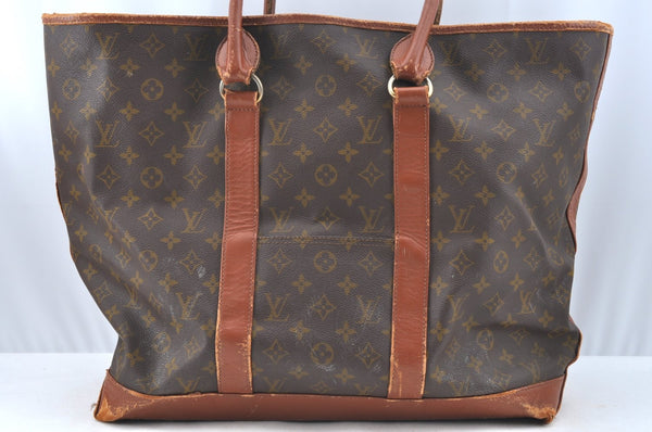 Auth Louis Vuitton Monogram Sac Weekend GM Vintage Tote Hand Bag Old Model K5465