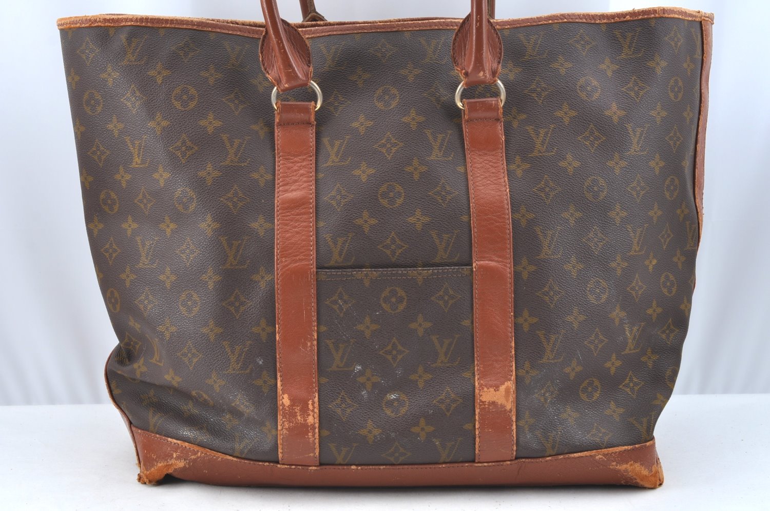 Auth Louis Vuitton Monogram Sac Weekend GM Vintage Tote Hand Bag Old Model K5465
