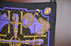 Authentic HERMES Carre 90 Scarf "SELLES A HOUSSE" Silk Black Purple Gold K5467