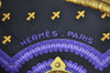 Authentic HERMES Carre 90 Scarf "SELLES A HOUSSE" Silk Black Purple Gold K5467