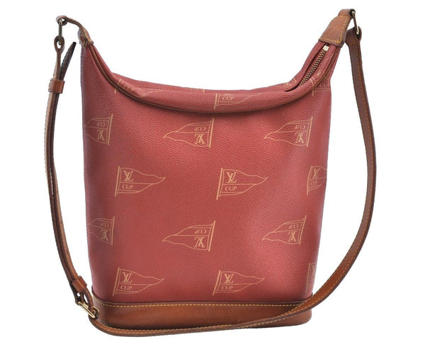 Authentic Louis Vuitton Cup Le Touquet Shoulder Cross Bag Orange M80027 LV K5474