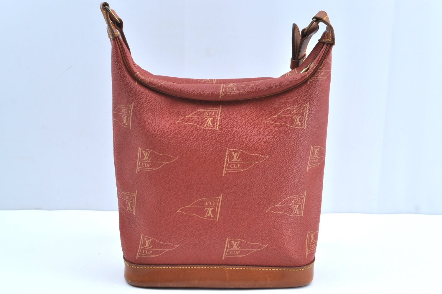 Authentic Louis Vuitton Cup Le Touquet Shoulder Cross Bag Orange M80027 LV K5474