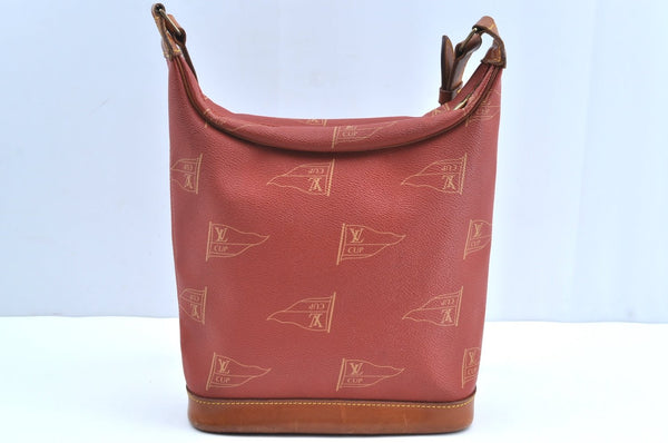 Authentic Louis Vuitton Cup Le Touquet Shoulder Cross Bag Orange M80027 LV K5474