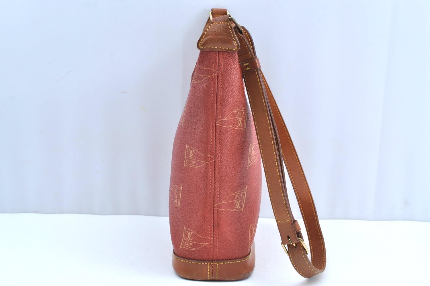 Authentic Louis Vuitton Cup Le Touquet Shoulder Cross Bag Orange M80027 LV K5474