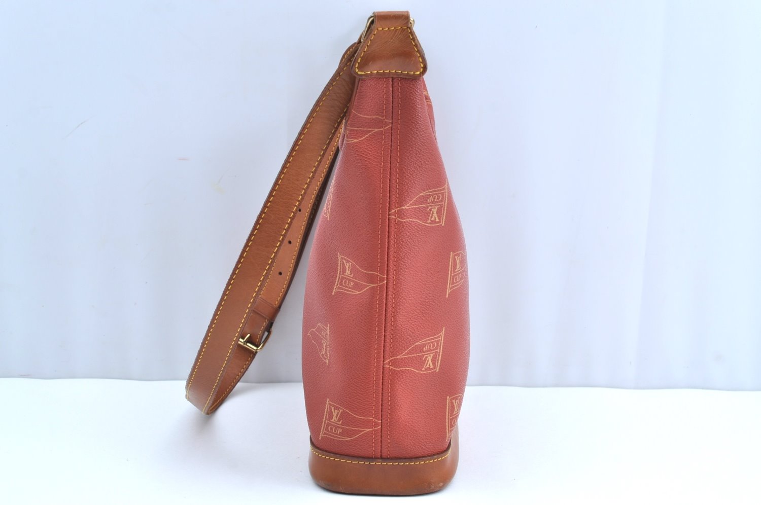 Authentic Louis Vuitton Cup Le Touquet Shoulder Cross Bag Orange M80027 LV K5474
