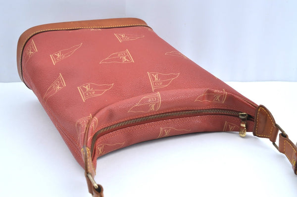 Authentic Louis Vuitton Cup Le Touquet Shoulder Cross Bag Orange M80027 LV K5474
