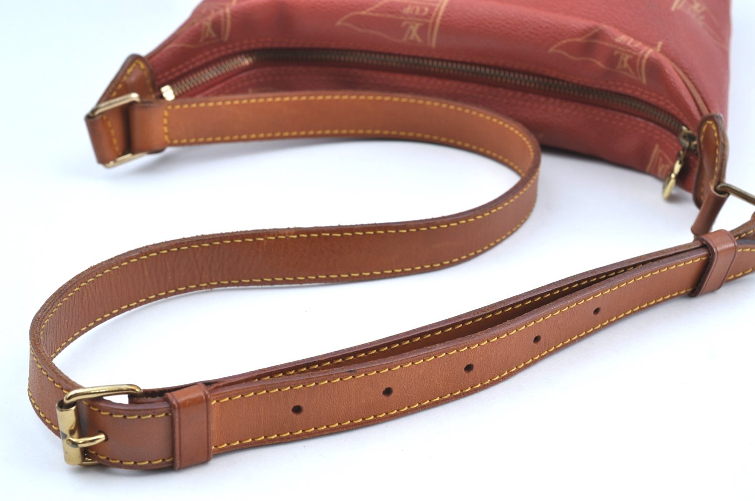 Authentic Louis Vuitton Cup Le Touquet Shoulder Cross Bag Orange M80027 LV K5474