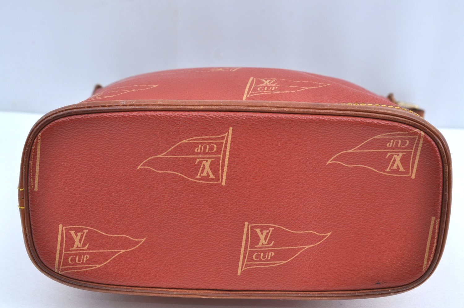Authentic Louis Vuitton Cup Le Touquet Shoulder Cross Bag Orange M80027 LV K5474