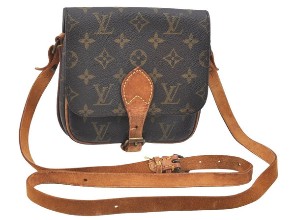 Authentic Louis Vuitton Monogram Cartouchiere PM M51254 Shoulder Cross Bag K5476