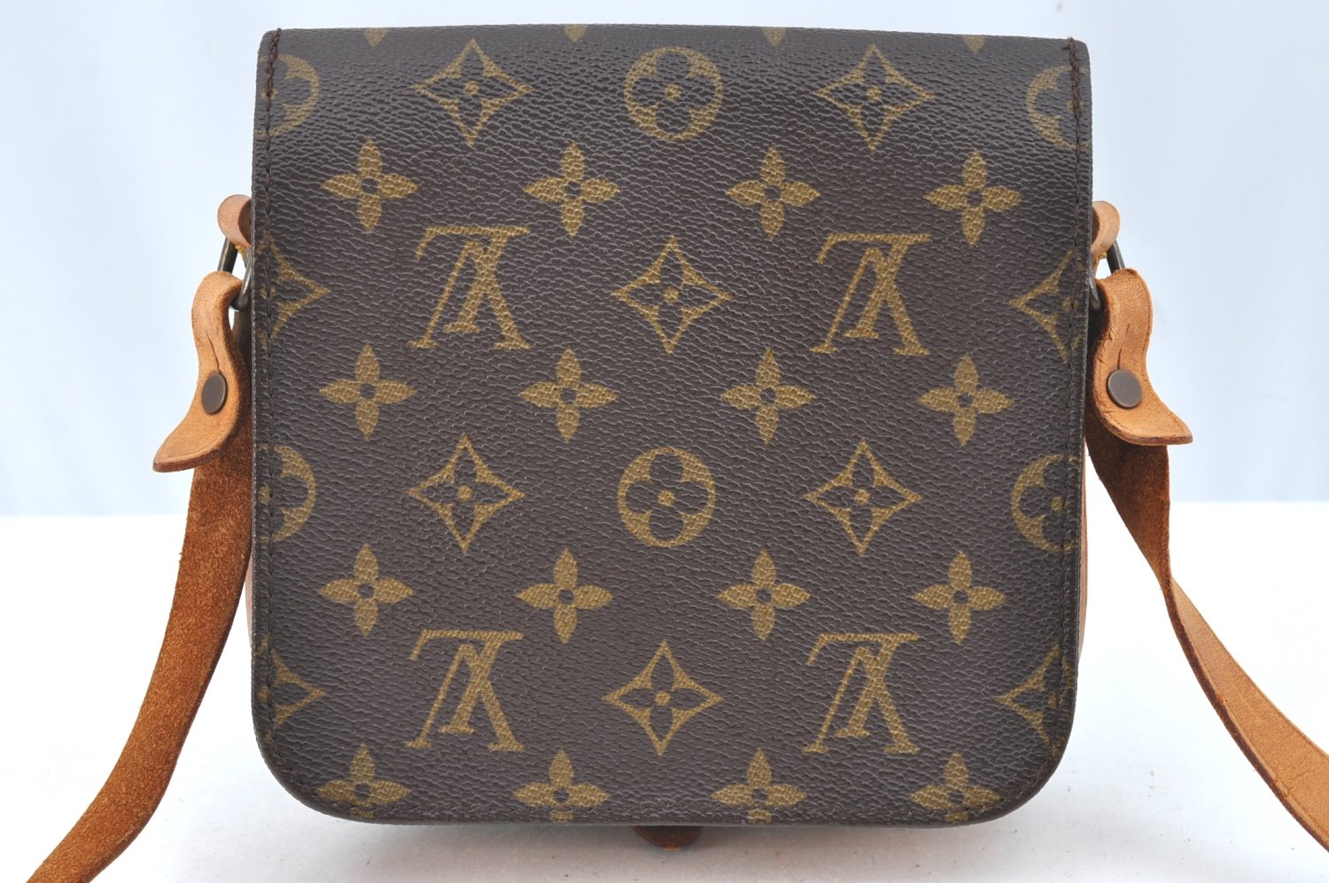 Authentic Louis Vuitton Monogram Cartouchiere PM M51254 Shoulder Cross Bag K5476