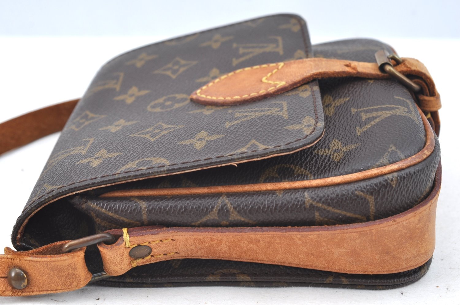Authentic Louis Vuitton Monogram Cartouchiere PM M51254 Shoulder Cross Bag K5476