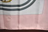 Authentic HERMES Carre 90 Scarf "Brides de Gala" Silk Light Pink White K5477