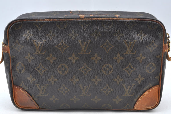 Authentic Louis Vuitton Monogram Compiegne 28 Clutch Hand Bag M51845 LV K5481