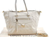 Auth Louis Vuitton Monogram Empreinte Lumineuse PM Tote Bag M93411 White K5498