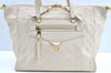 Auth Louis Vuitton Monogram Empreinte Lumineuse PM Tote Bag M93411 White K5498