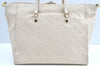 Auth Louis Vuitton Monogram Empreinte Lumineuse PM Tote Bag M93411 White K5498