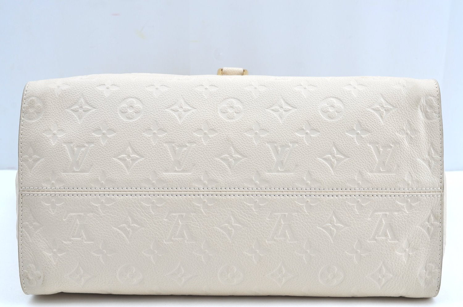 Auth Louis Vuitton Monogram Empreinte Lumineuse PM Tote Bag M93411 White K5498