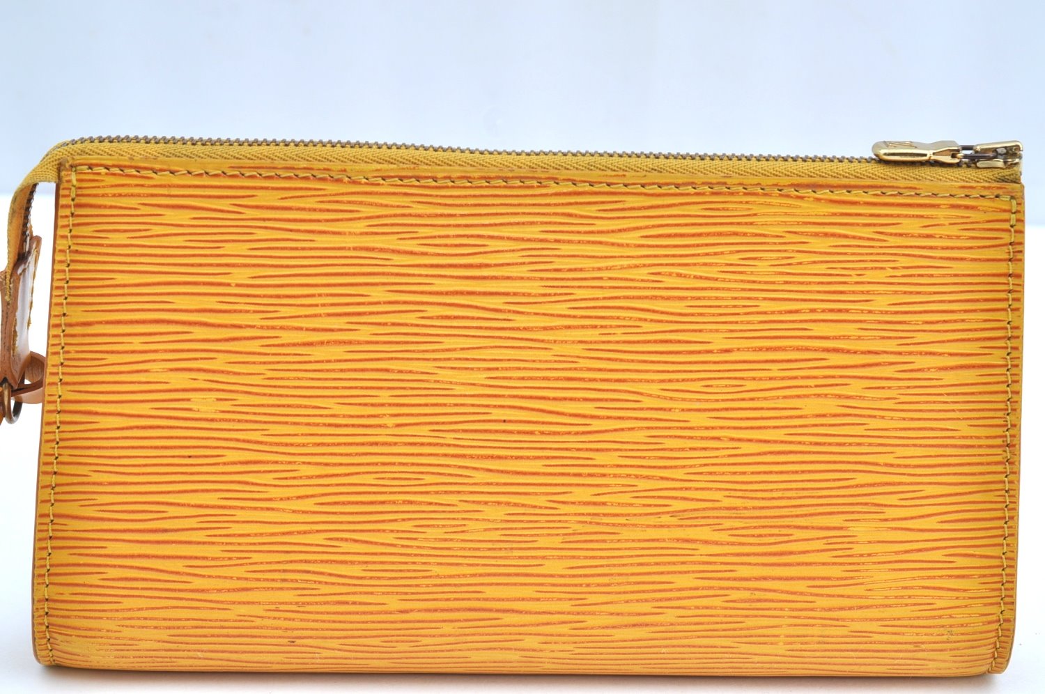 Authentic Louis Vuitton Epi Pochette Accessoires Pouch Yellow M52959 LV K5499