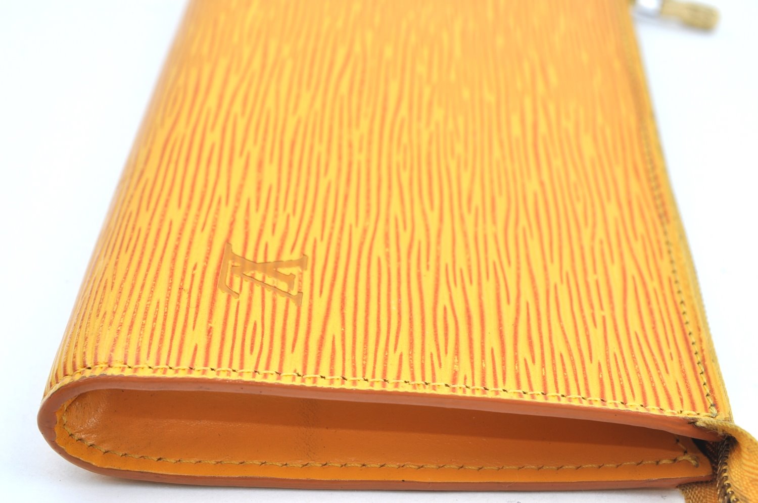 Authentic Louis Vuitton Epi Pochette Accessoires Pouch Yellow M52959 LV K5499