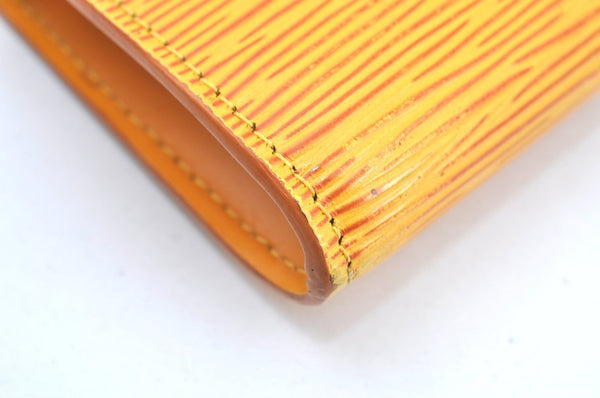 Authentic Louis Vuitton Epi Pochette Accessoires Pouch Yellow M52959 LV K5499