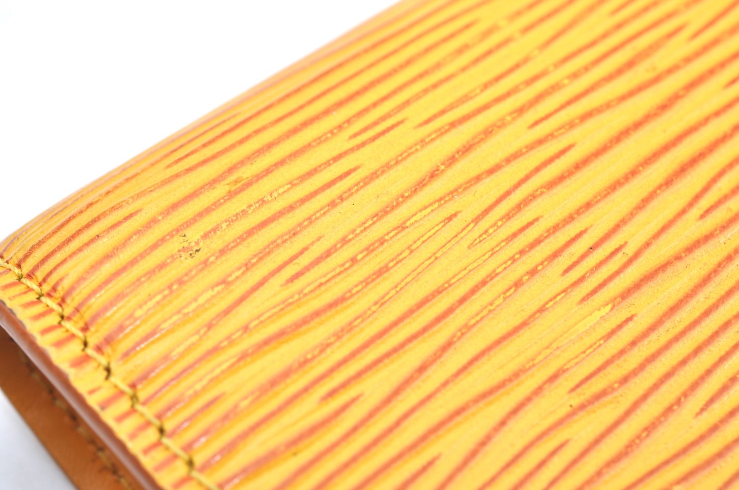 Authentic Louis Vuitton Epi Pochette Accessoires Pouch Yellow M52959 LV K5499