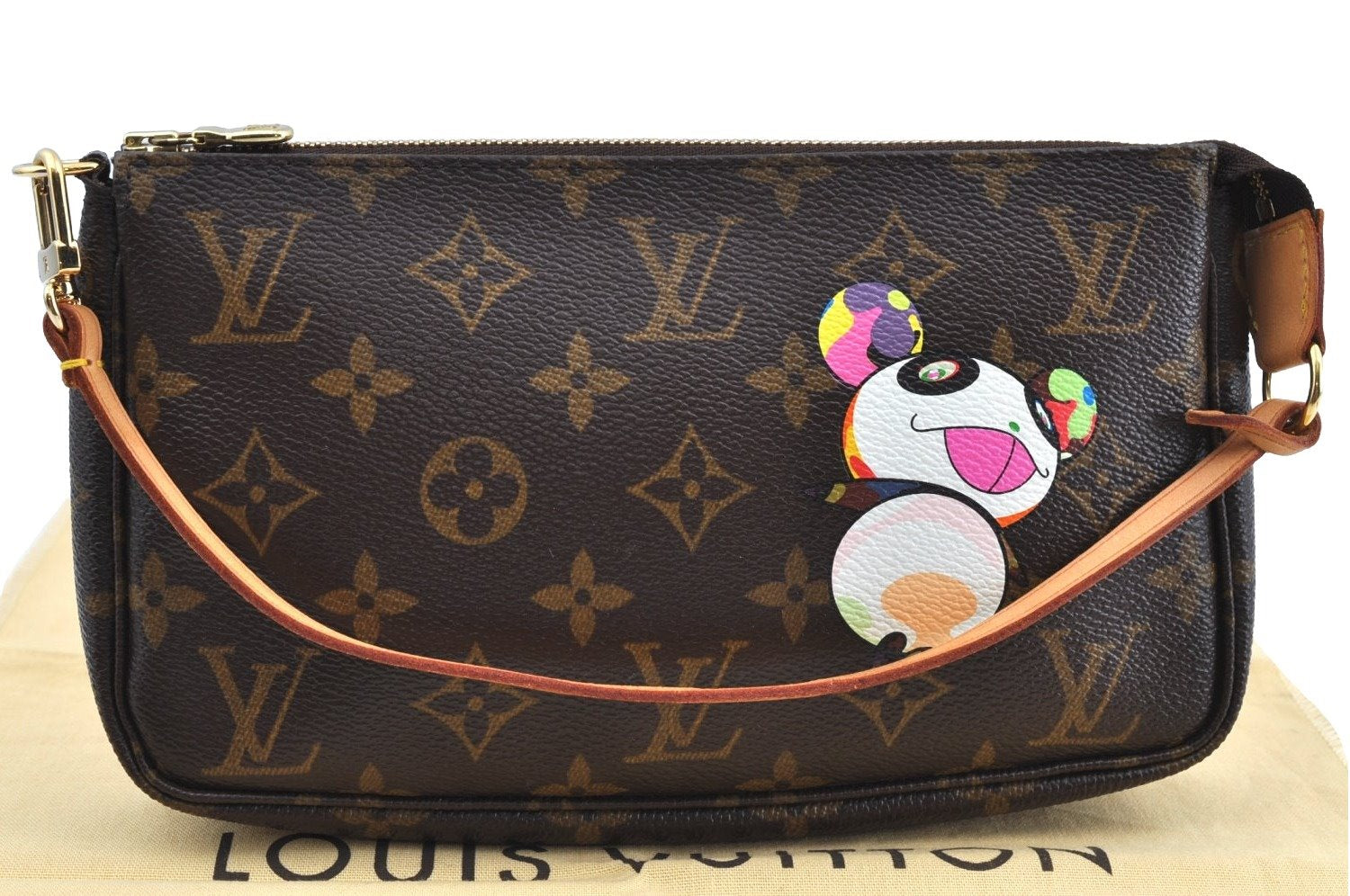 Auth Louis Vuitton Monogram Panda Pochette Accessoires Pouch M51981 LV K5501