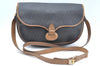 Authentic Christian Dior Honeycomb Shoulder Cross Bag PVC Leather Black CD K5502