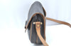 Authentic Christian Dior Honeycomb Shoulder Cross Bag PVC Leather Black CD K5502