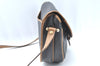 Authentic Christian Dior Honeycomb Shoulder Cross Bag PVC Leather Black CD K5502
