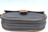 Authentic Christian Dior Honeycomb Shoulder Cross Bag PVC Leather Black CD K5502