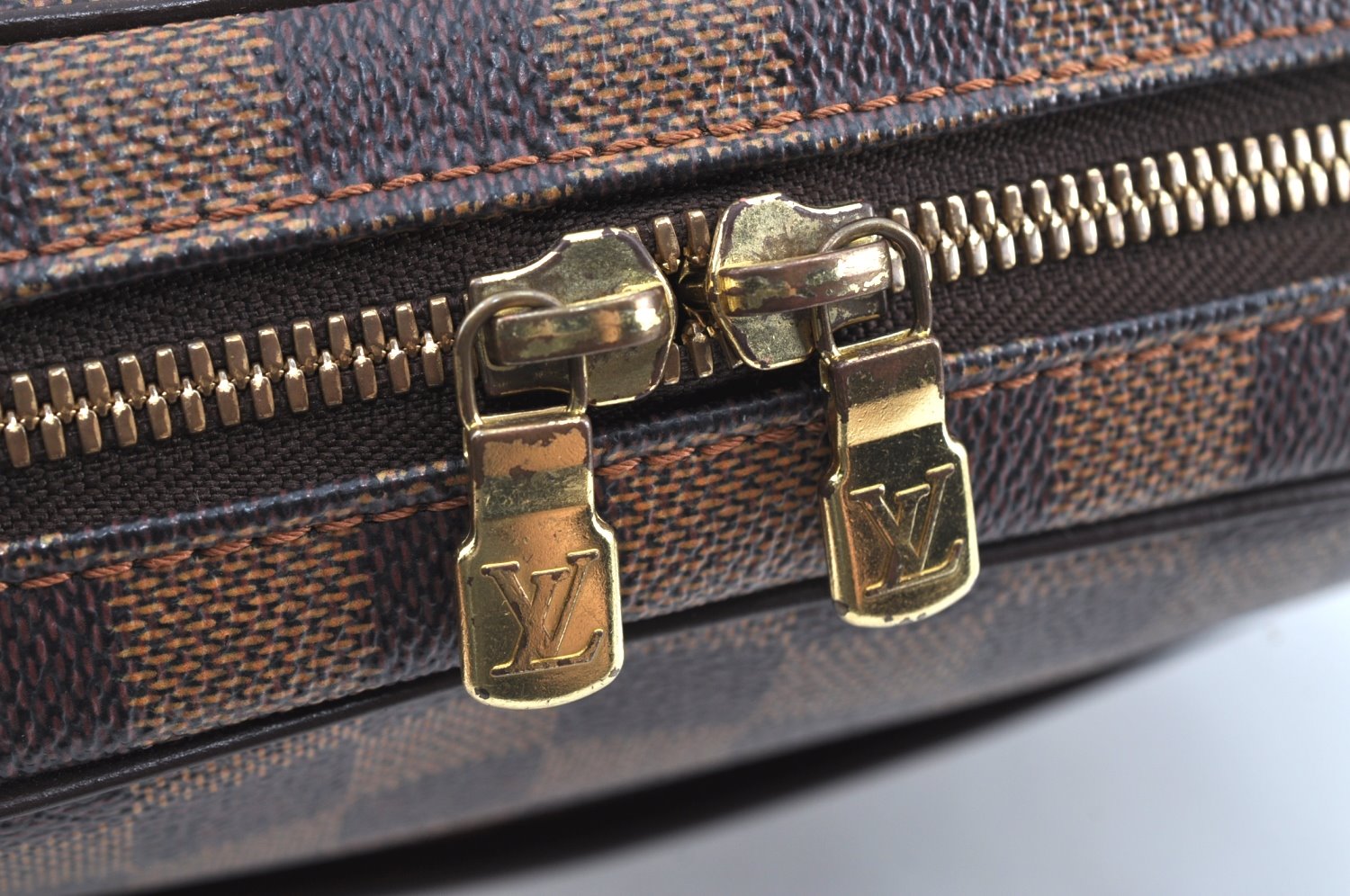 Authentic Louis Vuitton Damier Ipanema GM Shoulder Cross Bag N51292 LV K5509